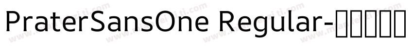PraterSansOne Regular字体转换